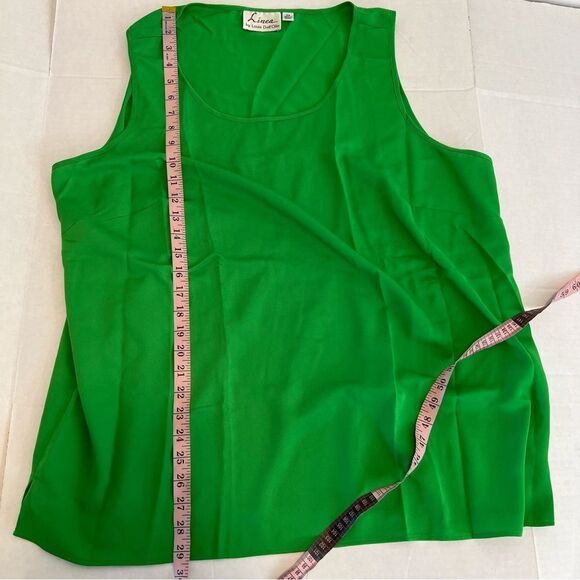 New Linea by Louis Dell'Olio Caftan and Tank Set in Grass Green | Size 2X - Picture 11 of 14